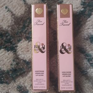 2pc Too Faced Rich & Dazzling Lip Gloss